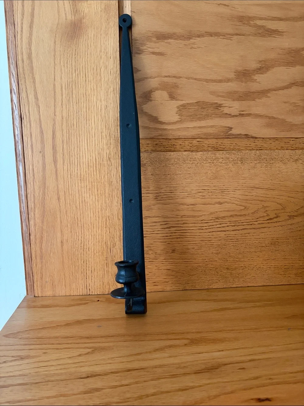 Vintage Black Iron Wall Sconce Candle Holder